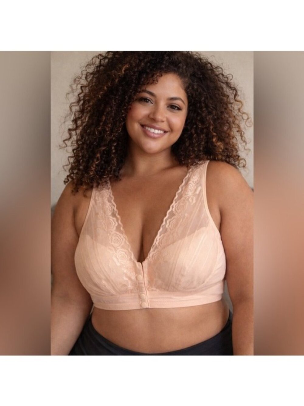 Large Lace Front-Closure Bra - Size 48 (Note: Band 16” Unstretched)